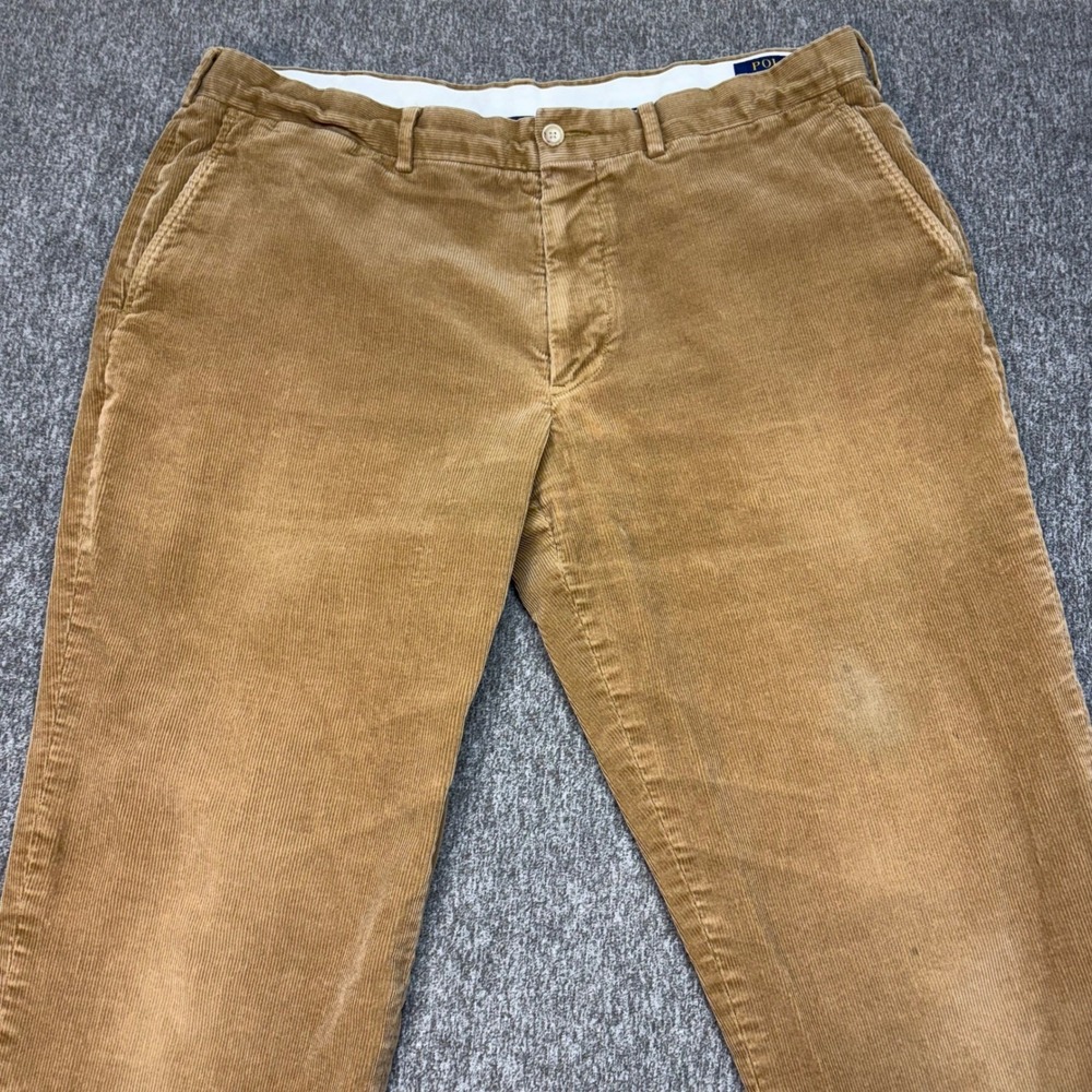 Polo Ralph Lauren Corduroy Stretch‎ Classic Fit Mens Pants 38x34 Fits 37X33 Tan